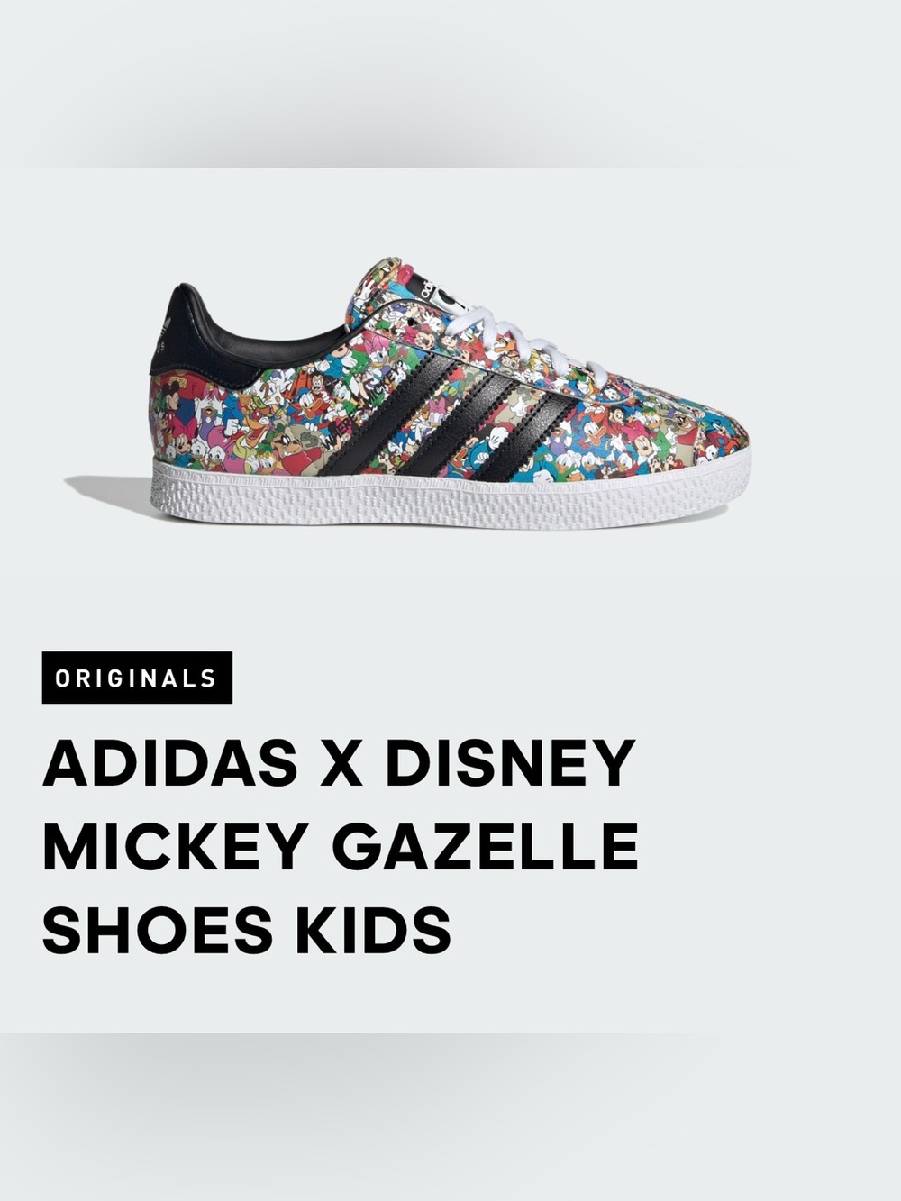 Kids Disney Adidas Sneakers Size 6